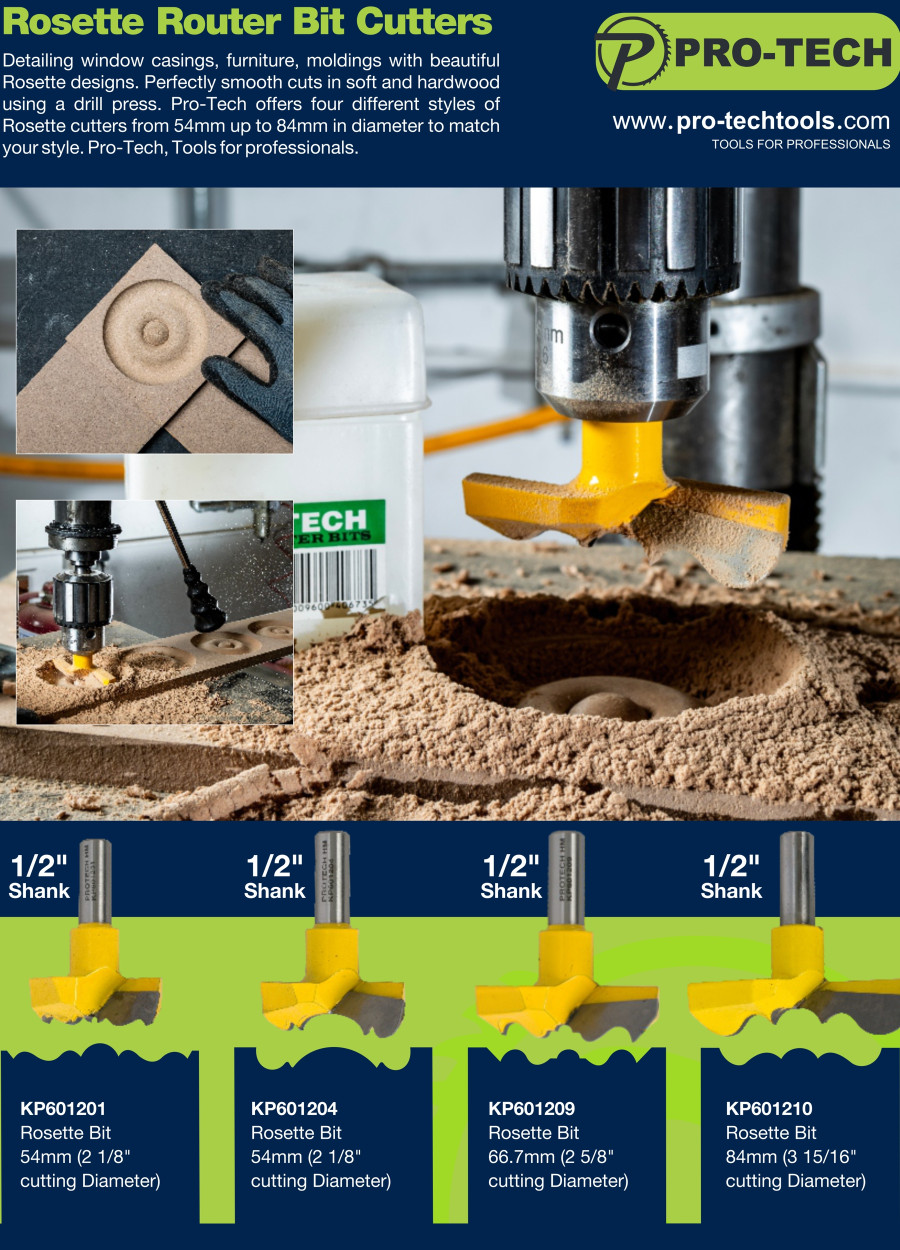 PRO-TECH Rosette Router Bits