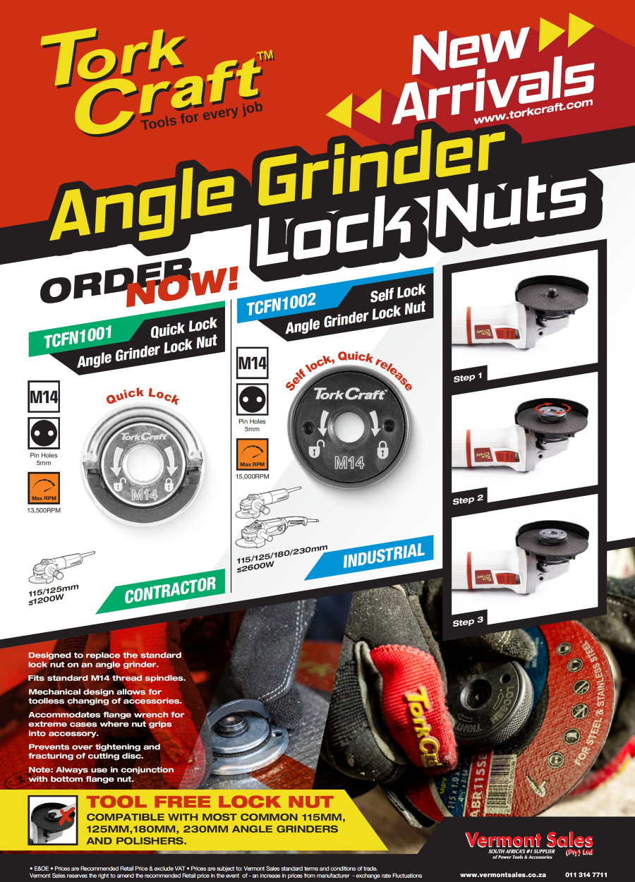 Tork Craft Angle Grinder Lock Nuts