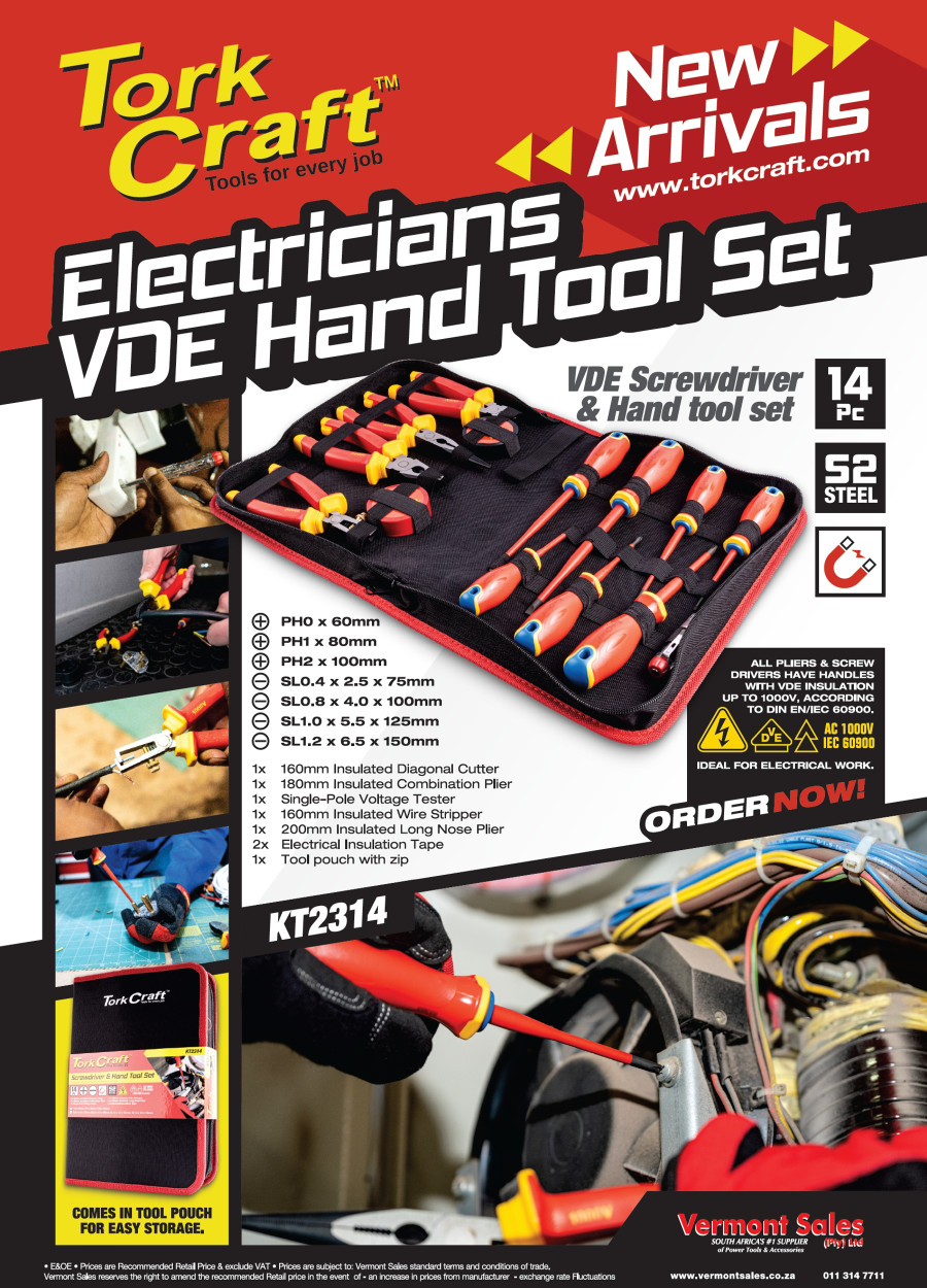 Tork Craft Electricians VDE Hand Tools Set