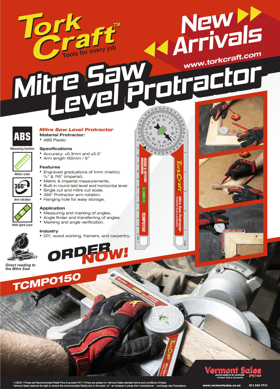 Tork Craft MItre Saw Level Protractor