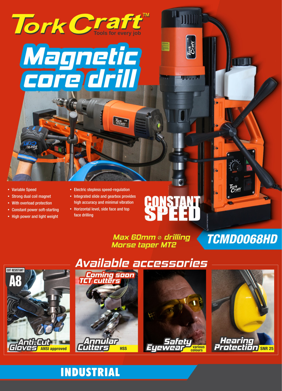 Tork Craft TCMD0068HD Magnetic core drill