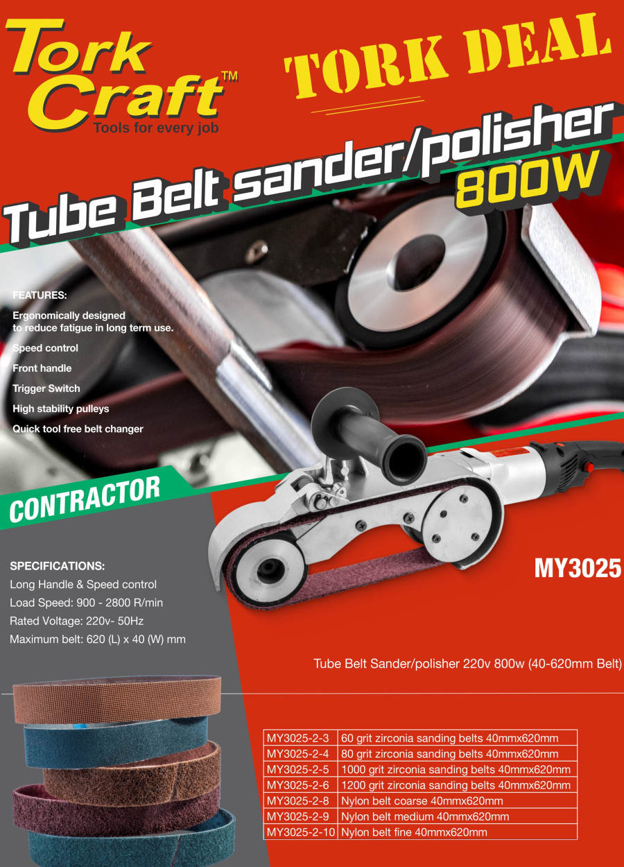 Tork Craft Tube Belt Polisher and Sander for Tubes