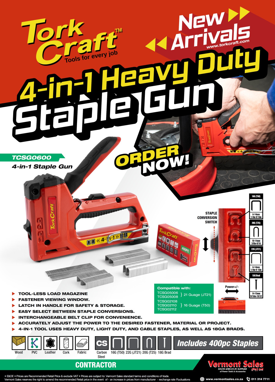 Tork Craft new staple gun