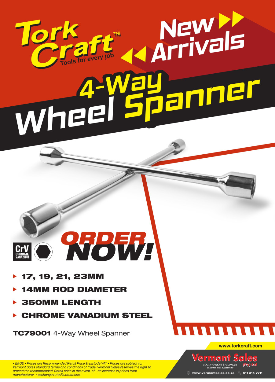 Tork Craft 4-way Wheel Spanner