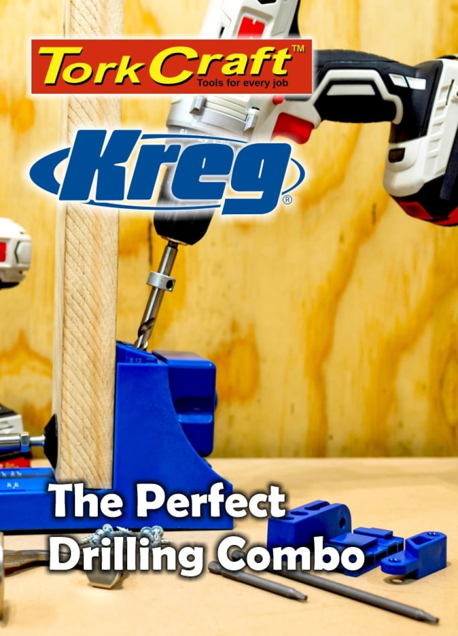 Tork Craft drill & Kreg pocket hole kit