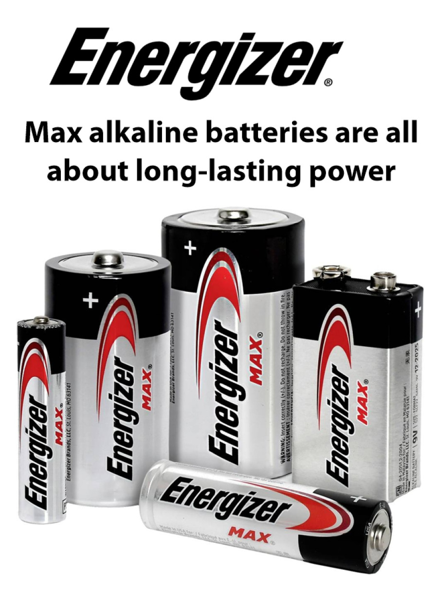 Ready for anything, Energiser Max is the battery of choice